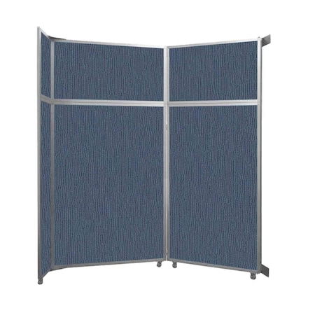 Versare Operable Wall Folding Room Divider 7'11" x 8'5-1/4" Ocean Fabric 1070215